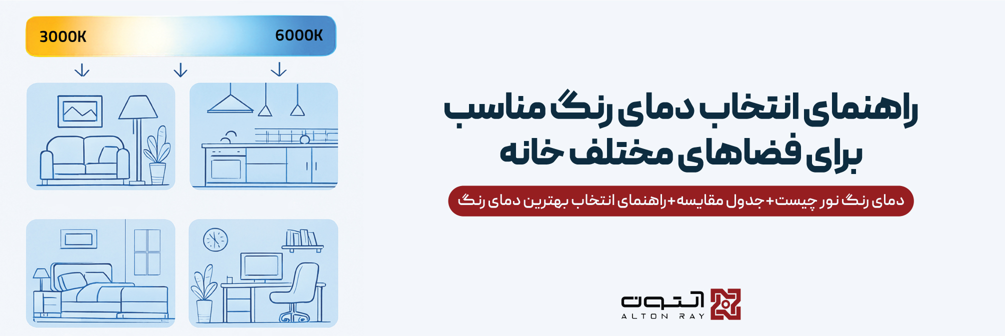 بهترین دمای رنگ روشنایی برای خانه