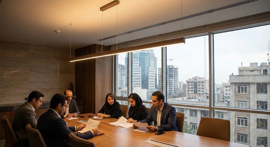 استفاده از آویزهای خطی بالای میز