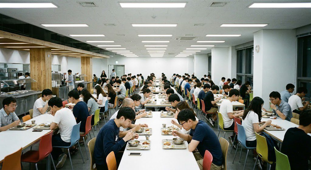 فضای سرد، بی‌روح و شبیه به کافه‌تریا؛ نتیجه‌ی استفاده از نور عمومی شدید، یکنواخت و با دمای رنگ سرد که حس صمیمیت را از بین برده و مشتری را به ترک سریع‌تر محل ترغیب می‌کند.