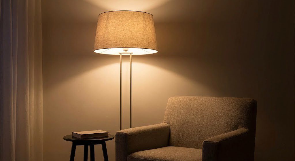 لایه‌بندی نور با آباژور ایستاده