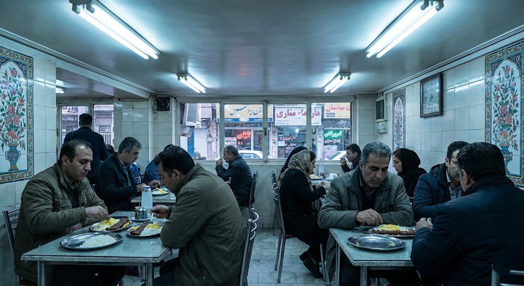 فضای سرد، بی‌روح و شبیه به کافه‌تریا؛ نتیجه‌ی استفاده از نور عمومی شدید، یکنواخت و با دمای رنگ سرد که حس صمیمیت را از بین برده و مشتری را به ترک سریع‌تر محل ترغیب می‌کند.