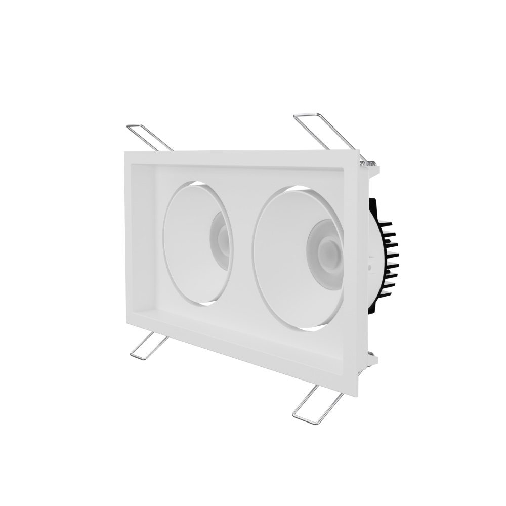 ماهان– چراغ روشنایی توکار -بدنه سفید دو شعله متحرک